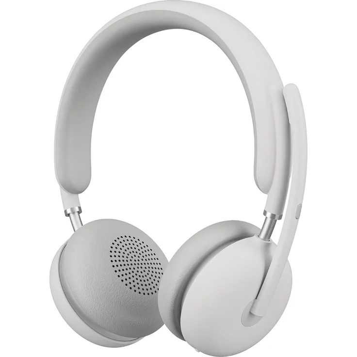 Logitech Zone Wireless 2, Office-Headset mit Rauschunterdrückung, Bluetooth und USB-C, kabellos und kabelgebunden, Weiß