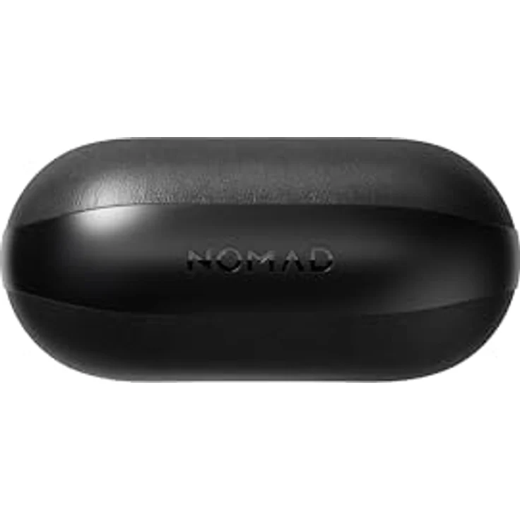 NOMAD Modern Leather Case für Airpods 4, robuste Schutzhülle aus Polycarbonat und Echtleder mit gummierten TPE-Bumper, schwarz – Bild 9