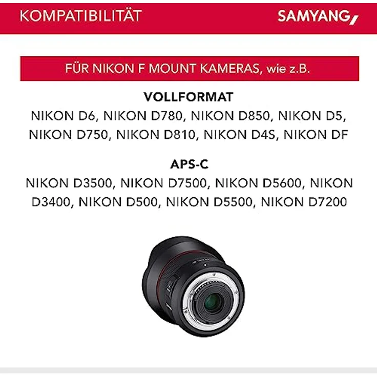 Samyang AF 14mm F2.8 Autofokus Objektiv mit Festbrennweite für Nikon F Vollformat Schwarz – Bild 9