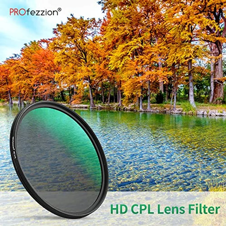 PROfezzion Slim Zirkularer Polfilter 49mm CPL Filter mit 12-lagiger Mehrfachbeschichtung für Canon EOS R100 R50 R10 und M50 M6 Mark II, optimiert für hohe Lichtdurchlässigkeit und minimierte Reflexionen – Bild 5