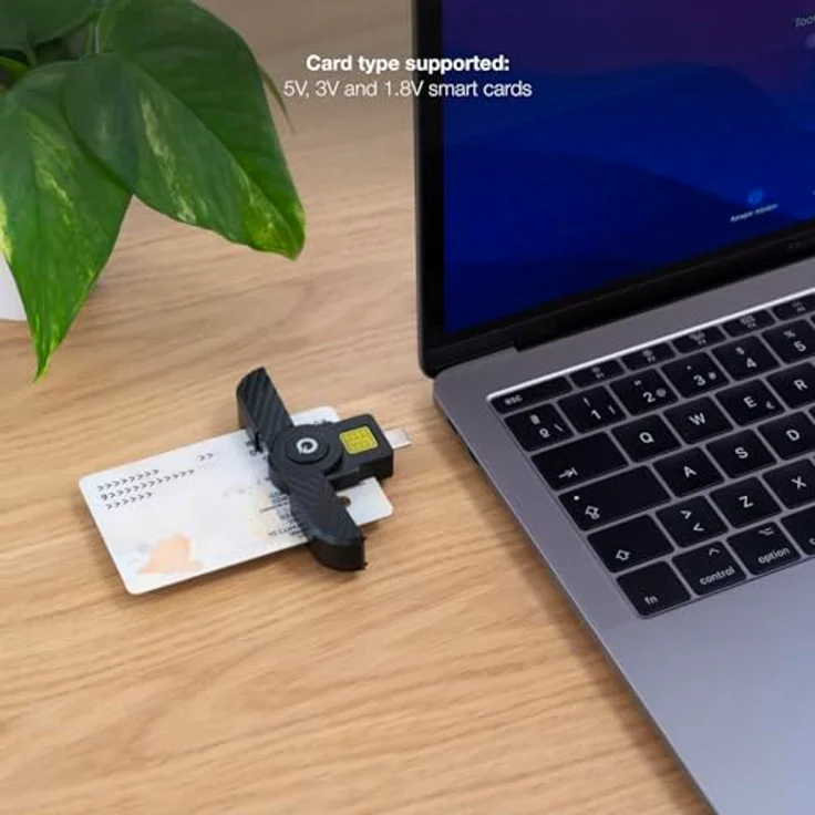 TOOQ TQR-3011B Chipkartenleser, elektronischer DNI, USB-C, schwarz, kompatibel mit ISO-7816 und EMV2 2000 Level 1, Plug & Play – Bild 5