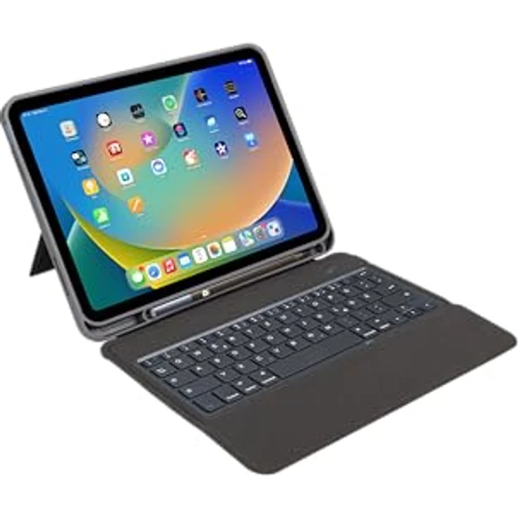 DEQSTER Slim Keyboard 2 für iPad 10.9" (10. Generation) - Tastatur Hülle - Bluetooth - QWERTZ Layout – Bild 2
