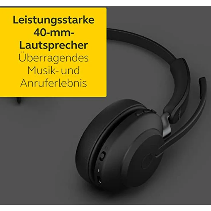 Jabra Evolve2 65 Headset, UC, USB-A, schwarz – Bild 5