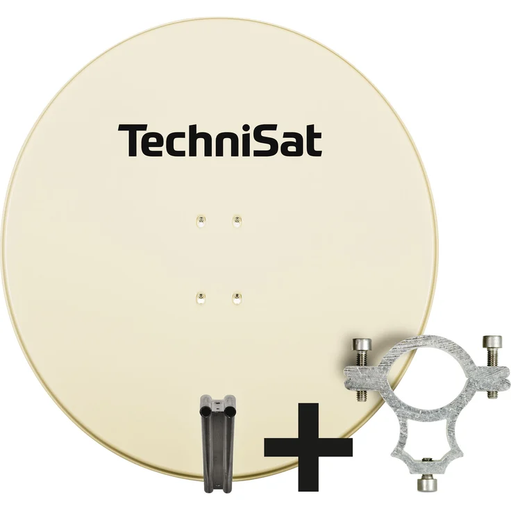 TechniSat SATMAN 850 PLUS, 85 cm Sat-Antenne aus pulverbeschichtetem Aluminium mit 40 mm LNB-Halteschelle, schiefergrau