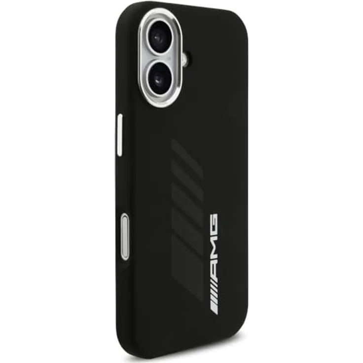 CG MOBILE AMG Silikon-Übergröß Rhomben Schutzhülle kompatibel mit MagSafe für iPhone 17, Schwarz – Bild 3