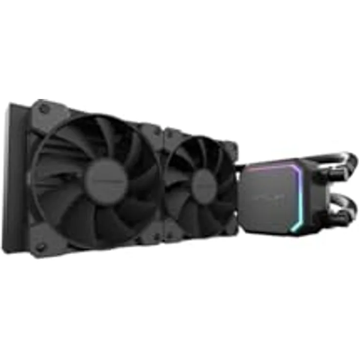 LC-Power LC-CC-240-B, CPU Wasserkühler mit 240 mm Radiator, Schwarz, 35 dBA geräuscharm, für AM2/AM3/AM4/AM5 und Intel Sockel