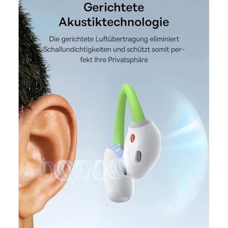 Baseus Eli Sport 1 Open Ear kopfhörer Bluetooth, Direktionale Akustik, druckvoller Bass, Ultraleicht, IPX4 wasserdicht, ENC-Mikrofone, kopfhörer kabellos Bluetooth 5.3-für Laufen, Training, Fitness – Bild 3