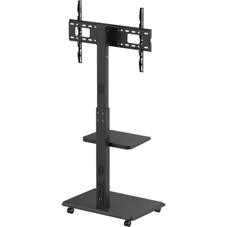 Ergo Office ER-304 B, TV-Ständer/Wagen mit 50 kg Tragfähigkeit, max. VESA 600x400, integrierte Steckdosenleiste, schwarz – Bild 2
