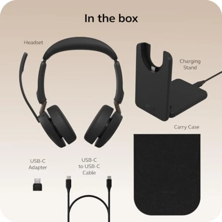 Jabra Evolve3 65 Stereo, LINK 390c, MS On Ear Headset mit Bluetooth® und adaptiver Geräuschunterdrückung, Schwarz – Bild 9