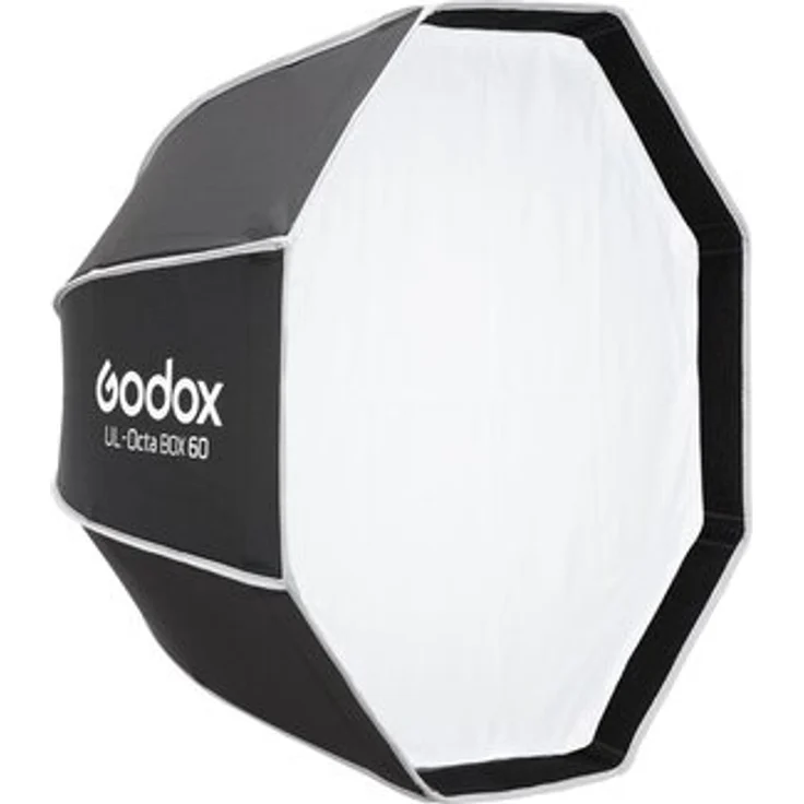 Godox EazyFlow Foldable Octa Softbox 60cm, Bowens-Anschluss, ultraflache Bauweise, mit Stoffgitter für präzise Lichtsteuerung