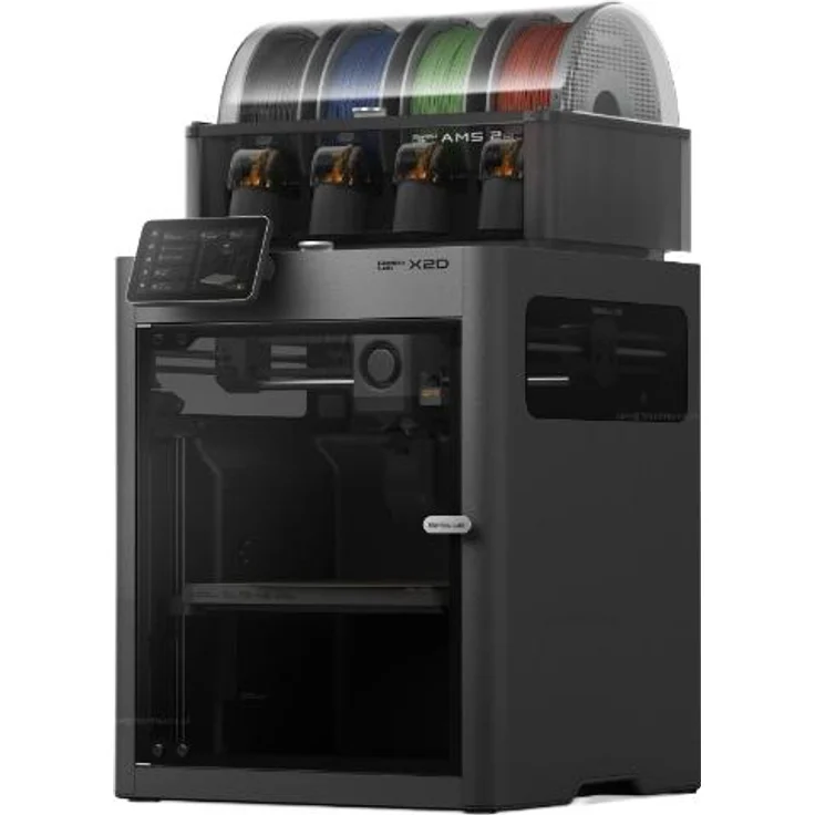 Bambu Lab X2D Combo 3D Drucker, Dual-Düsen-System mit Servo-Extruder, KI-Überwachung und aktiver Heizung