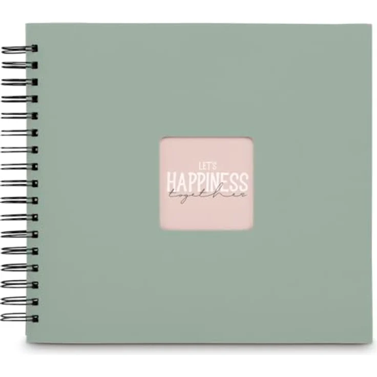 Hama Spiral-Album "Fine Art", 28x24 cm, 50 schwarze Seiten, Salbei, FSC-zertifiziert mit Einstecktasche im Cover – Bild 4