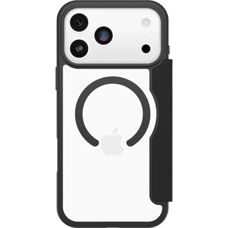 OtterBox React Series Folio MagSafe Hülle für iPhone 17 Pro Max, stoßfest, sturzsicher, mit Kartenhaltern, transparent/schwarz, getestet nach Militärstandard – Bild 2