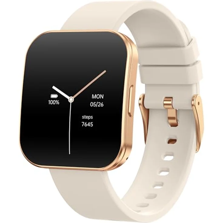 Levowatch Tiny Damen Smartwatch, 8mm dünn & Curved, mit AMOLED Always-On Display, Sprachsteuerung, wasserdicht, 3 Armbänder, Fitness-Tracker, Telefonfunktion – Bild 2