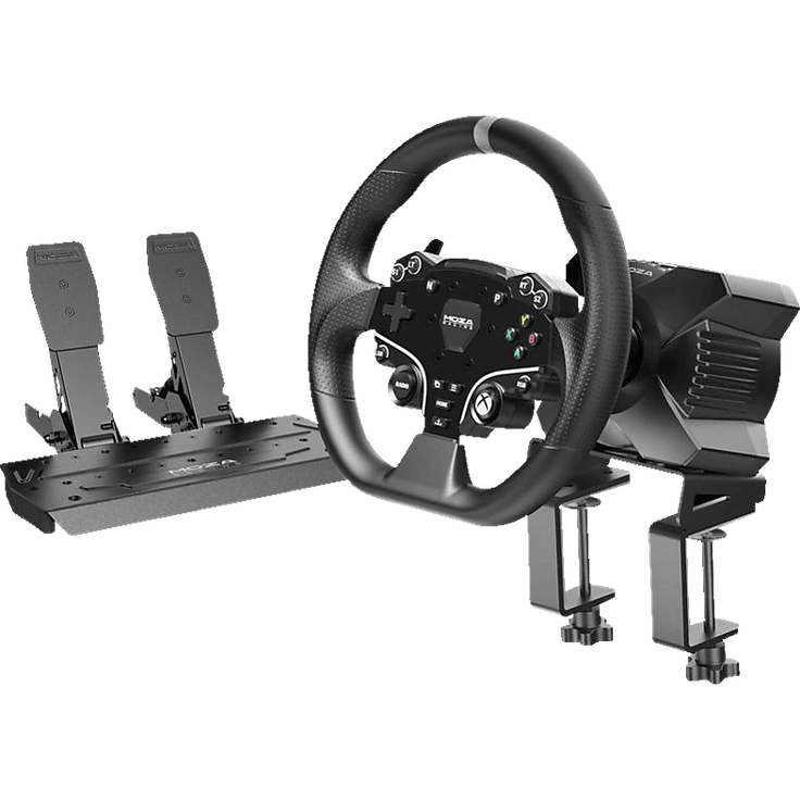 MOZA RACING R3 Racing Set, Gaming-Lenkrad für XBOX und PC mit DD R3 Wheelbase, 22 programmierbaren Tasten und SR-P Lite Pedalen, Schwarz