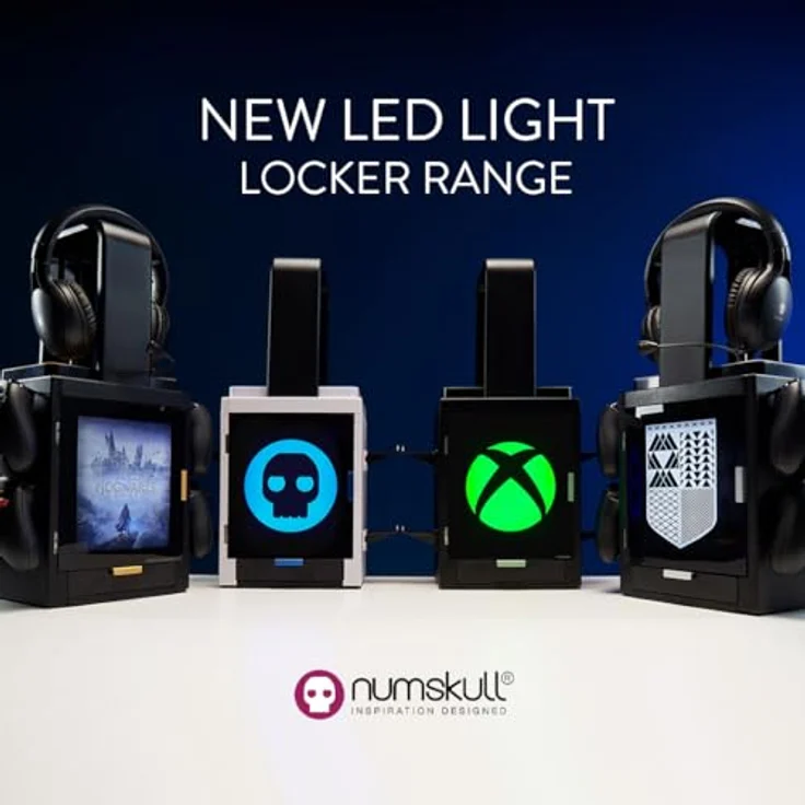 Numskull Gaming Locker Zubehör Ständer, Destiny Light Logo mit farbwechselnden LEDs und Platz für 10 Spiele – Bild 6