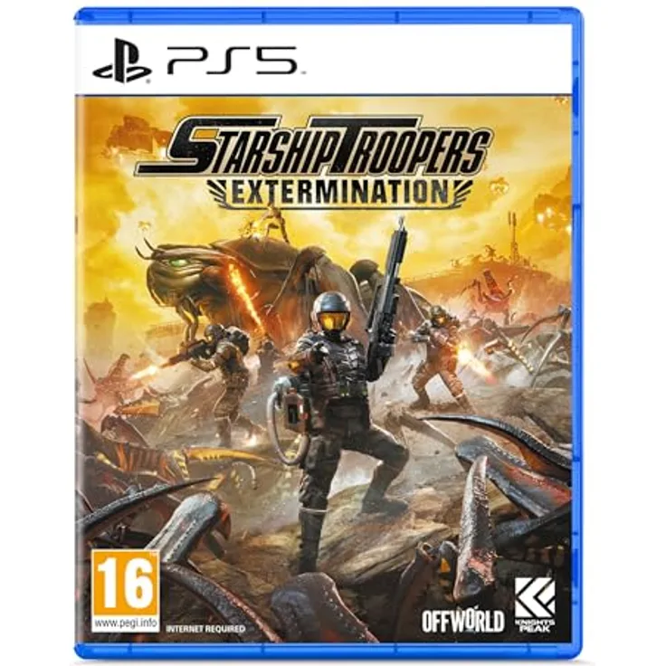 U&I Entertainment Starship Troopers Extermination [PEGI] (100% Uncut) PS5-Games, Deutsch spielbar, 6 einzigartige Klassen, authentische Waffen, endlose Schwärme, Basis verteidigen, Bug-Planeten entkommen.