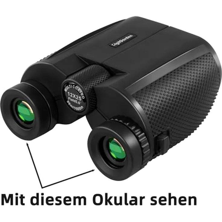 Digitgarden 12x25 Faltbares Mini-Fernglas, Kompakt & Leicht mit BAK4 Prisma und FMC Linsen, Ideal für Vogelbeobachtung, Reisen, Wandern, Outdoor, Sport – Bild 2