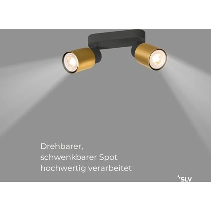 SLV PURI 2.0 TUBE, Deckenleuchte, Wandleuchte, Schwarz, mit drehbarem und schwenkbarem Strahler – Bild 3