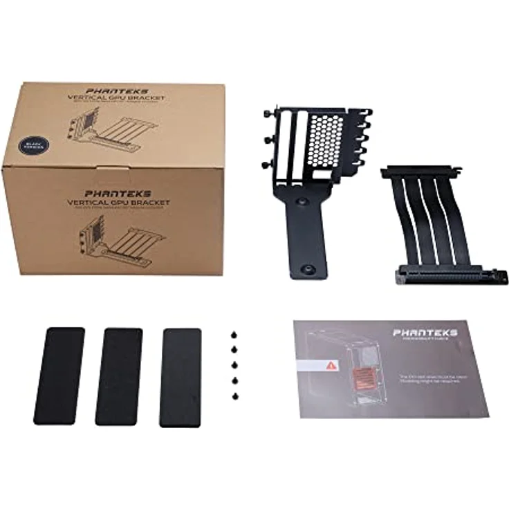 Phanteks Vertikales GPU-Bracket II + PCI-E 4.0 x16 Riser Flachband-Kabel, 22 cm - schwarz – Bild 5