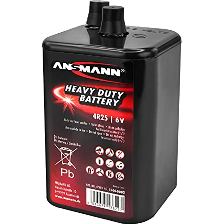 ANSMANN Zink-Kohle Flachbatterie 6V - 4R25 – Bild 3