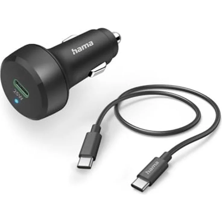 Hama Kfz-Ladeset USB-C, 25 Watt, Schwarz – Bild 2