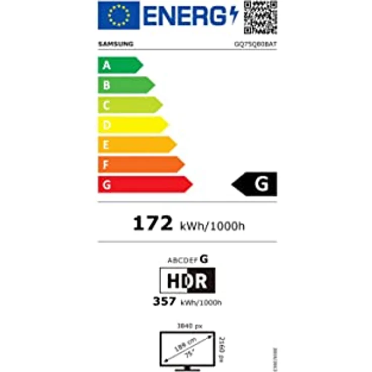 Samsung GQ75Q80BAT 189 cm (75 Zoll) QLED Smart TV (Ultra HD, HDR, Edge LED) Twin-HD-Triple-Tuner (Sat, Antenne, Kabel) Modelljahr 2022 Energieklasse G (DE-Modell) – Bild 17