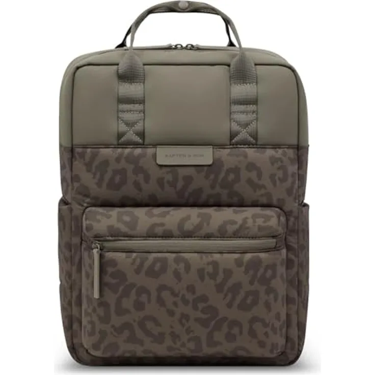 Kapten & Son Bergen Cloud Backpack, Freizeitrucksack mit Laptopfach für 15 Zoll, 15L, Leo Dark Brown taupe, wasserabweisend, praktische Außentaschen, verstellbare Schultergurte