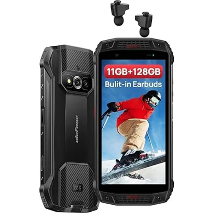Ulefone Smartphone Armor 15 Schwarz, robustes Outdoor-Smartphone – Bild 2