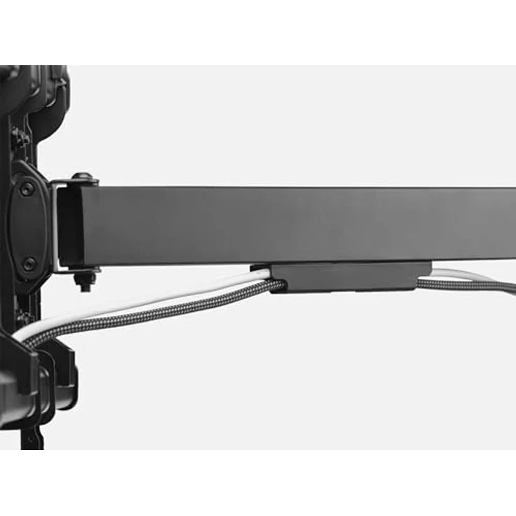 One For All voll bewegliche TV-Wandhalterung (WM4453), geeignet für 32-77 Zoll Fernseher, 180° Schwenkwinkel, 20° Neigungswinkel, 101,5 cm Abstand zur Wand, inkl. Kabelmanagementsystem - schwarz – Bild 4