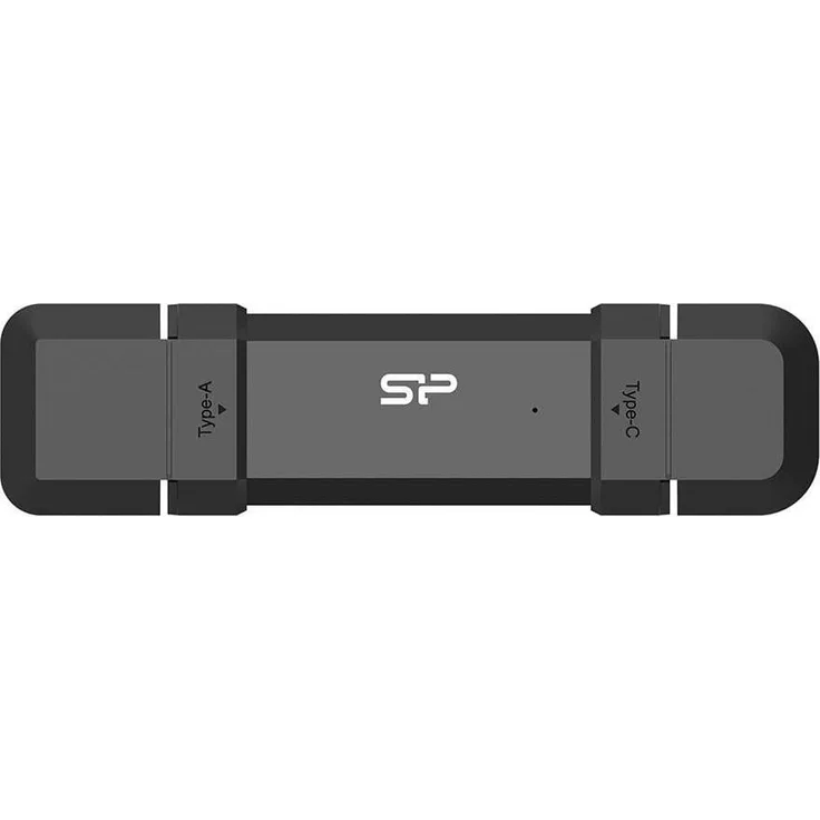 Silicon Power DS72, Externe SSD 0.25 TB, Schwarz, tragbares Solid-State-Laufwerk mit hoher Geschwindigkeit und flexibler Dateiübertragung
