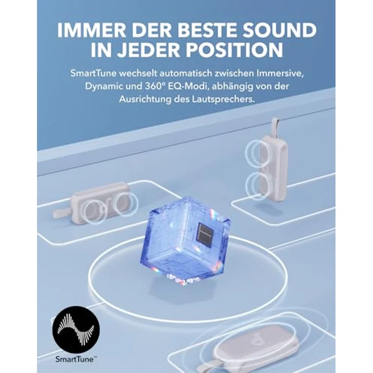 soundcore Motion 300 Hi-Res Bluetooth Lautsprecher mit BassUp, Lautsprecher Boxen Bluetooth mit SmartTune-Technologie, 30W Stereo, Abnehmbarem Gurt, IPX7 Wasserschutz, für Garten, Camping und Wandern – Bild 4