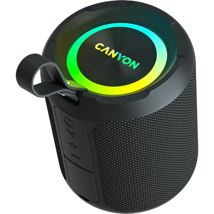 Canyon OnMove 11, Tragbarer Bluetooth Lautsprecher, IPX6, 20 W, RGB, schwarz