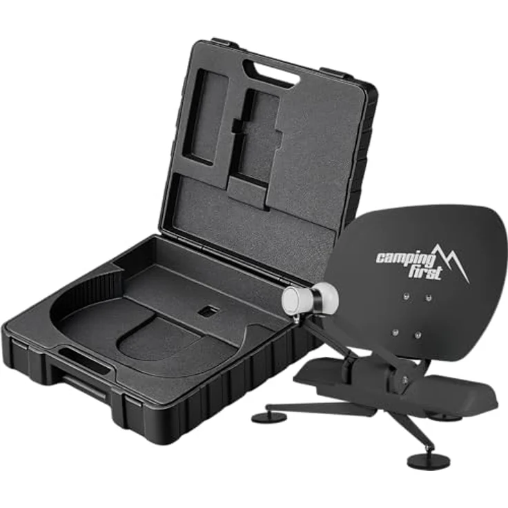 Camping First Satmex mobil 3 grau, vollautomatische portable Satellitenantenne mit schneller Montage und zuverlässigem TV-Empfang für mobile Nutzung – Bild 10