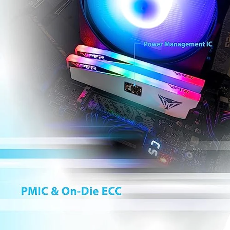 Patriot Viper Elite RGB DDR5 RAM 48GB (2 x 24GB) 6000 MT/s CL30 mit anpassbarer RGB-Beleuchtung – Bild 7