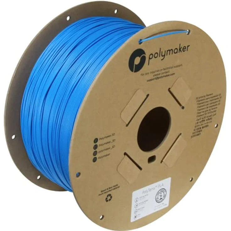 Polymaker PolyTerra PLA, 3D-Druckfilament 1.75mm, Sapphire Blue, aus Biokunststoff, 3kg – Bild 1
