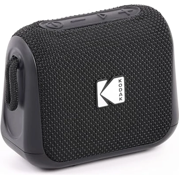 KODAK Bluetooth-Lautsprecher IP66 wasserdicht, Stereo-Sound, tiefe Bässe, Bluetooth v5.0, integriertes Mikrofon, lange Akkulaufzeit, Typ-C, 5 W RMS – Schwarz – Bild 2