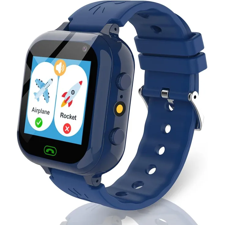 MiracDan Kinder-Smartwatch, 4G mit SIM, GPS, 2-Wege-Anruf, SOS, 25 Lernspiele, HD-Touchscreen, 8 GB Speicher, Geschenk ab 3 Jahren