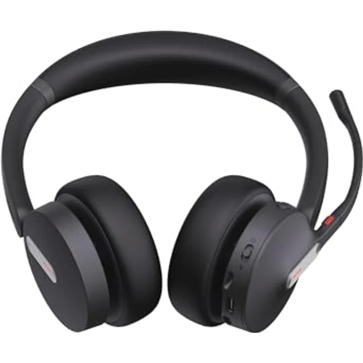 Yealink WH64 Dual UC Headset inkl. Basisstation - Hybrides Stereo Headset mit DECT und Bluetooth, Geräuschunterdrückung, Bis zu 32 Stunden Gesprächslaufzeit – Bild 3