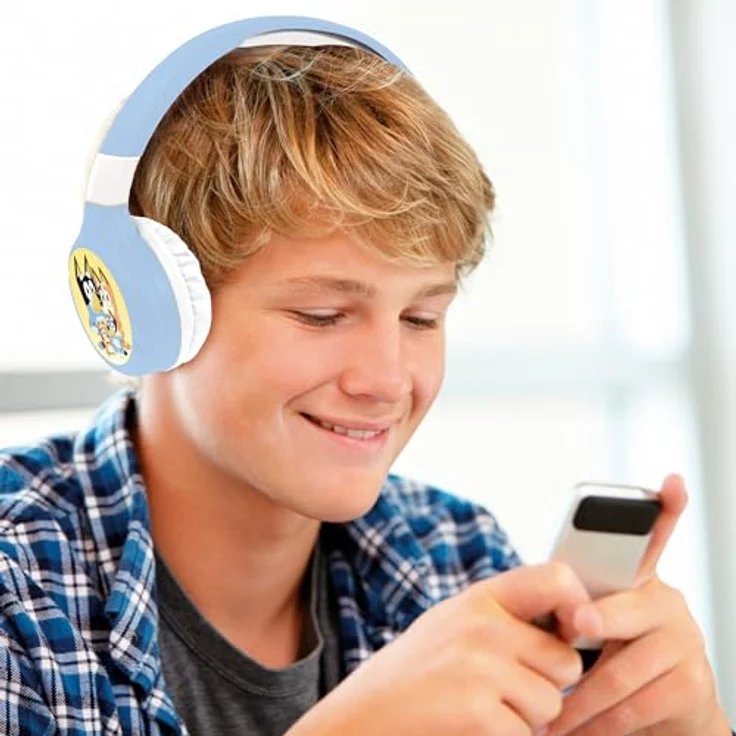 Lexibook HPBT010BY, 2-in-1 Bluetooth und Wired Komfort Kopfhörer mit Safe Volume Limited und Bluey Design, faltbar und verstellbar – Bild 3
