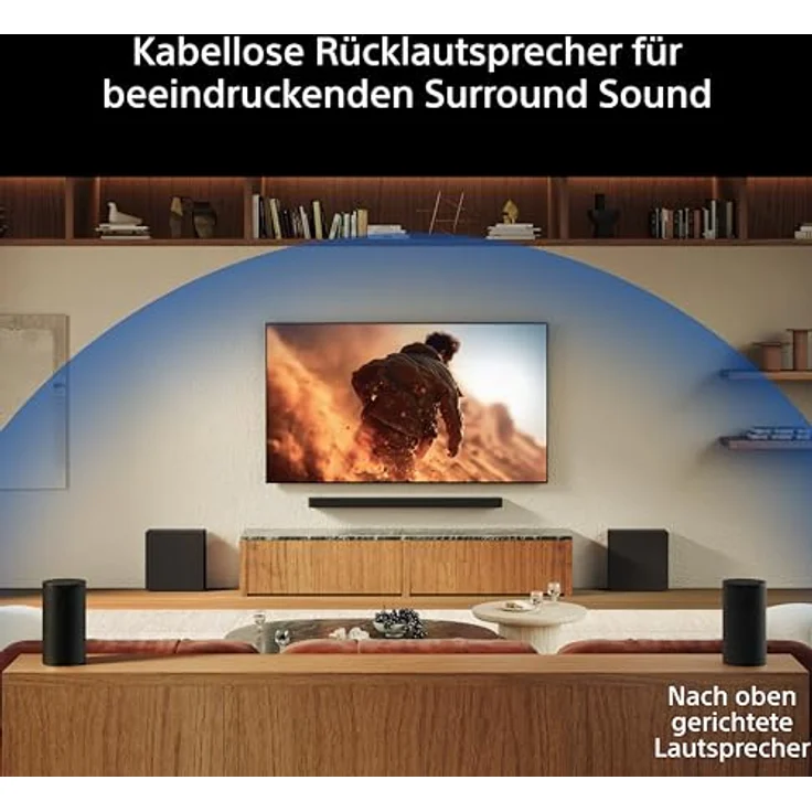 Sony Bravia Theatre Rear 9 Wlan Lautsprecher mit Bluetooth, 6.0 Kanälen und 180 W, Schwarz, versandkostenfrei – Bild 2