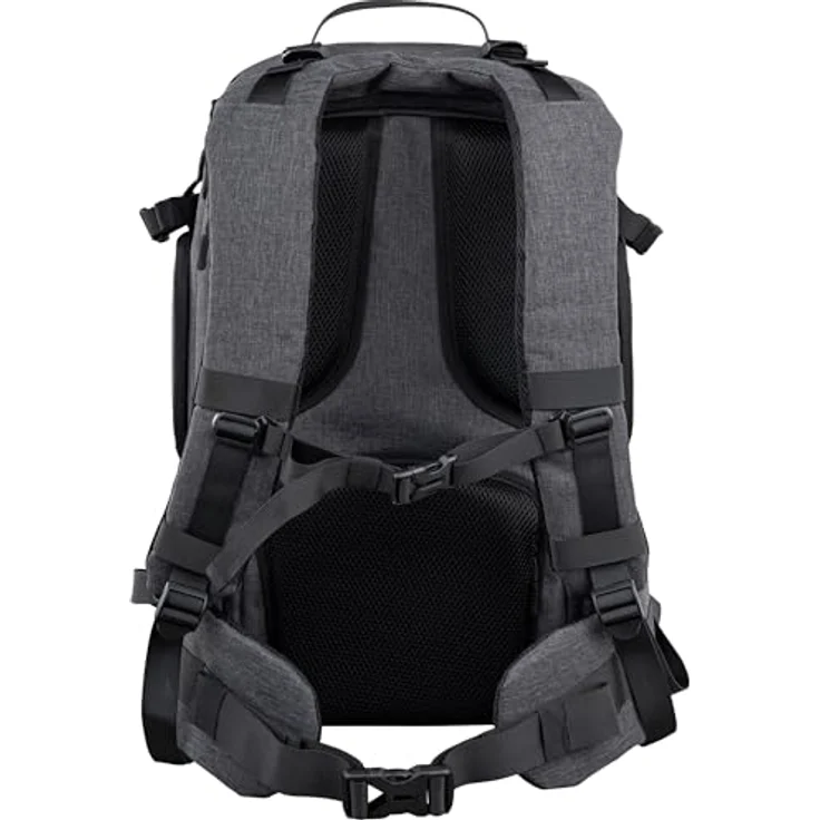 Dörr Foto-Rucksack Prag Pro, 20 l Fotorucksack mit wasserfestem Polyester, Schnellzugriff und individueller Innenaufteilung, Grau – Bild 4
