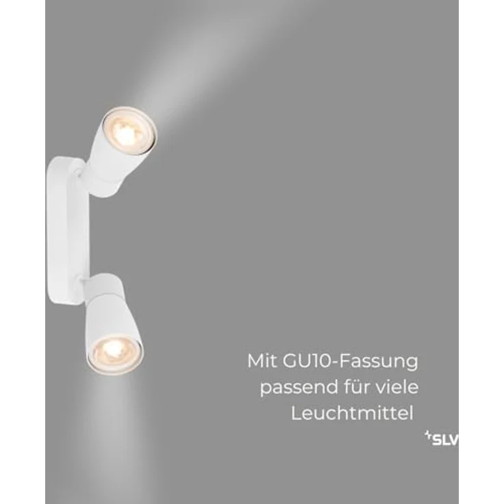 SLV PURI 2.0 DOME, Deckenleuchte, Wandleuchte, Weiß - Flexible Gestaltung, Reduzierter Look, Aluminium und Kunststoff – Bild 3