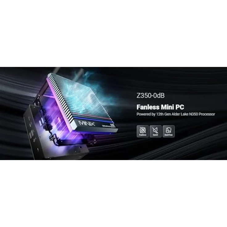 Minix NEO Z350-0dB, Kompakter Desktop-PC mit Intel Core i3, 16 GB RAM, 512 GB SSD, Schwarz, 4K@60Hz Dual HDMI, WiFi 6 – Bild 7