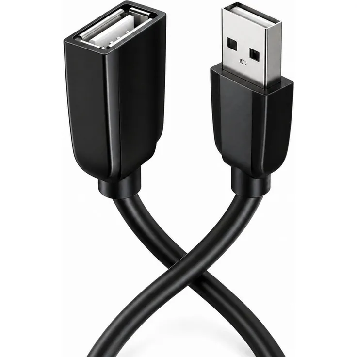 MobileKing USB 2.0 Verlängerungskabel, 100 cm, USB-A Stecker auf Buchse, 480 Mbit/s, schwarz