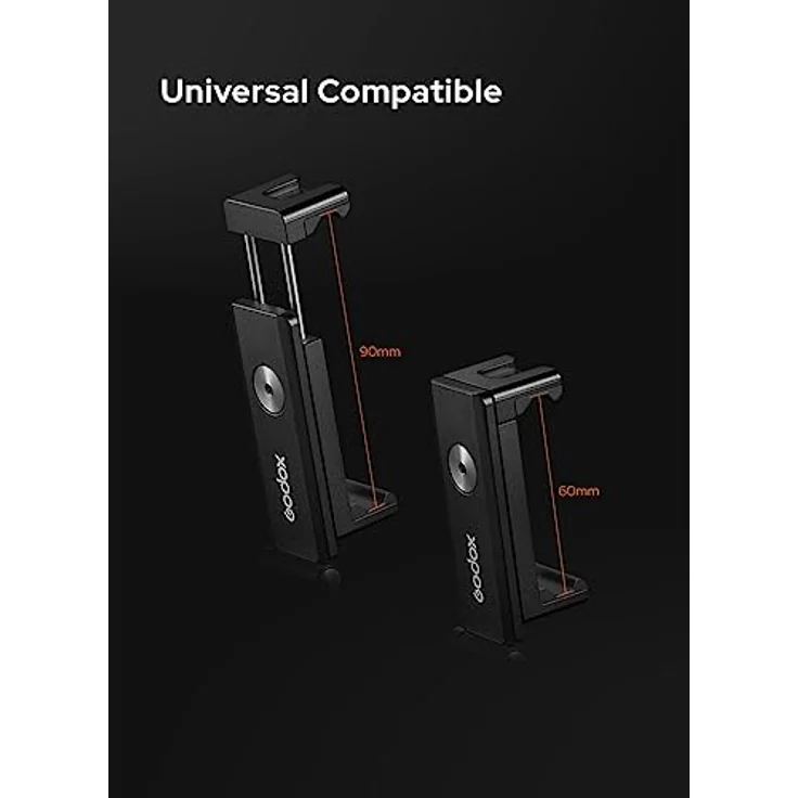 Godox Metal Collapsible Smartphone Bracket, Zusammenklappbare Halterung aus Metall für Smartphones, Schwarz – Bild 5