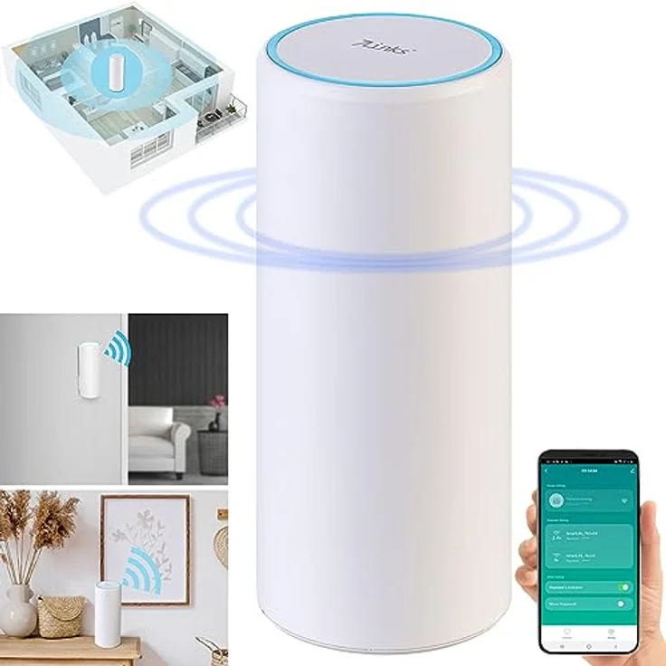 7links WLAN-Repeater 5GHz: Outdoor-Dualband-WLAN-Repeater, 1.200 Mbit/s, 5,0 & 2,4 GHz, PoE, App (Outdoor-WLAN-Repeater mit Elesion, WiFi-Outdoor-Repeater, Verstärker) – Bild 2
