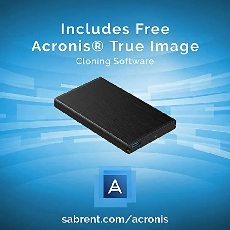 Sabrent Festplatten - Zubehör Gehäuse Ultra Slim USB 3.0 zu 2,5 Zoll [=6.35cm] SATA Externe Aluminium Festplattengehäuse [Schwarz] (EC-UK30) – Bild 2