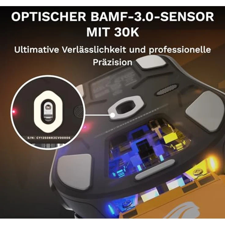 Glorious Model O 3 Wireless, kabellose Gaming-Maus mit 30K DPI-Sensor, 66 g, schwarz – Bild 4
