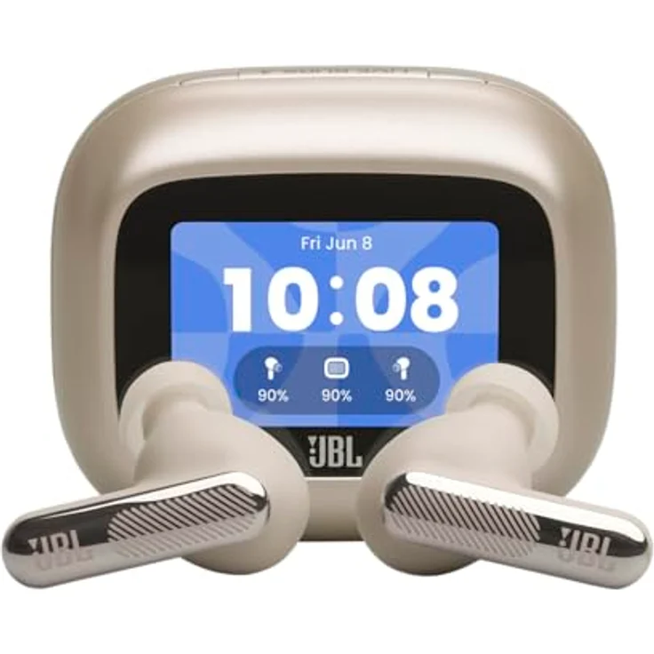 JBL Live Beam 4, Kabellose Noise-Cancelling-Ohrhörer mit Hi-Res Audio, 48 Std. Akkulaufzeit, IP55 wasserdicht, Champagner – Bild 1
